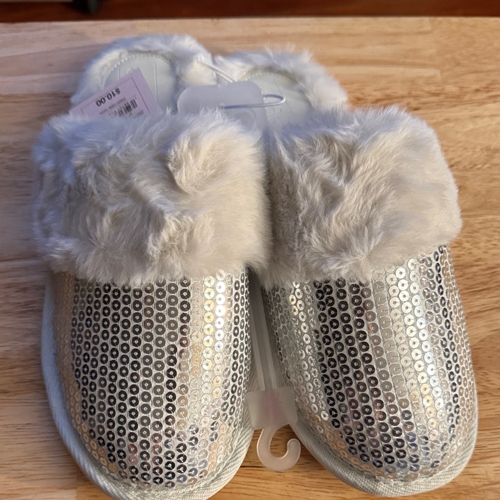 Auden Shimmering Silver Sequin Slippers